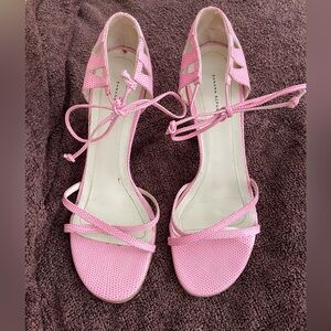 Pink Banana Republic Pebbled Leather Heels Shoes 7.5